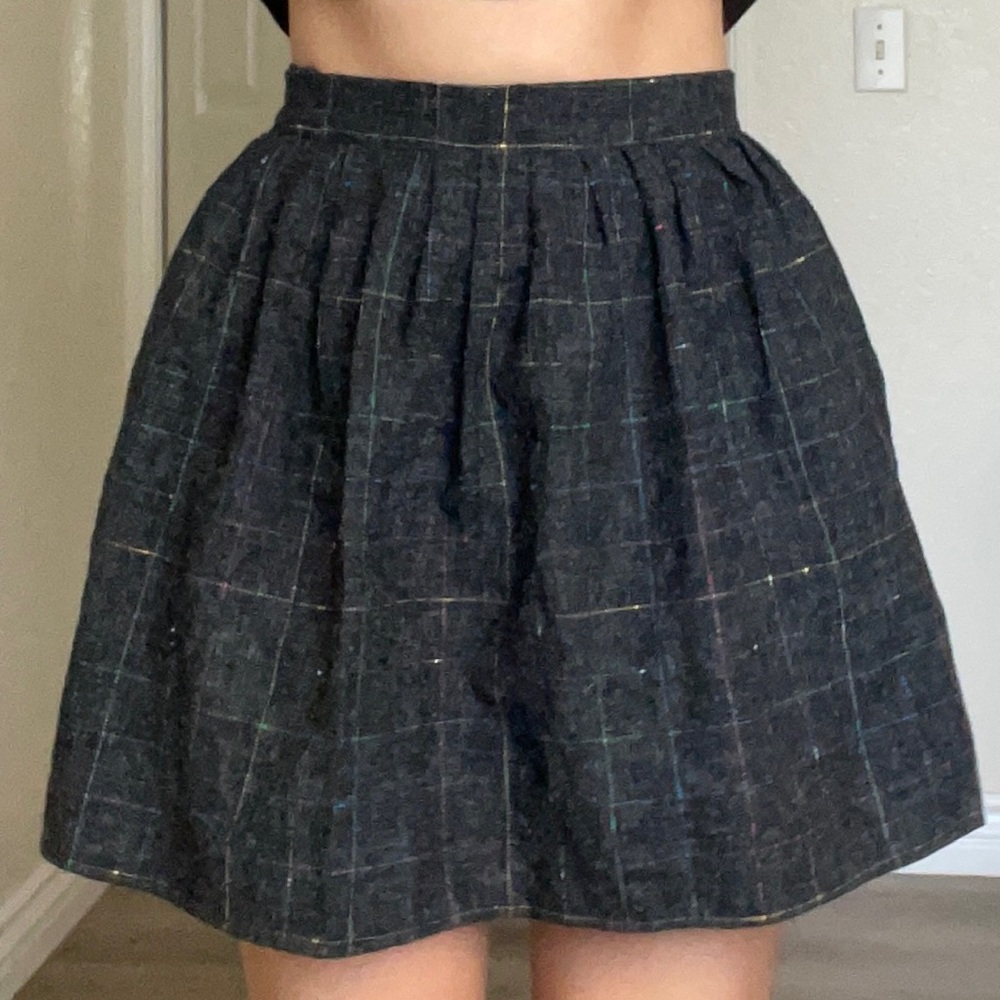 Wool Mini skirt, Black/multicolored, Robyn Brand